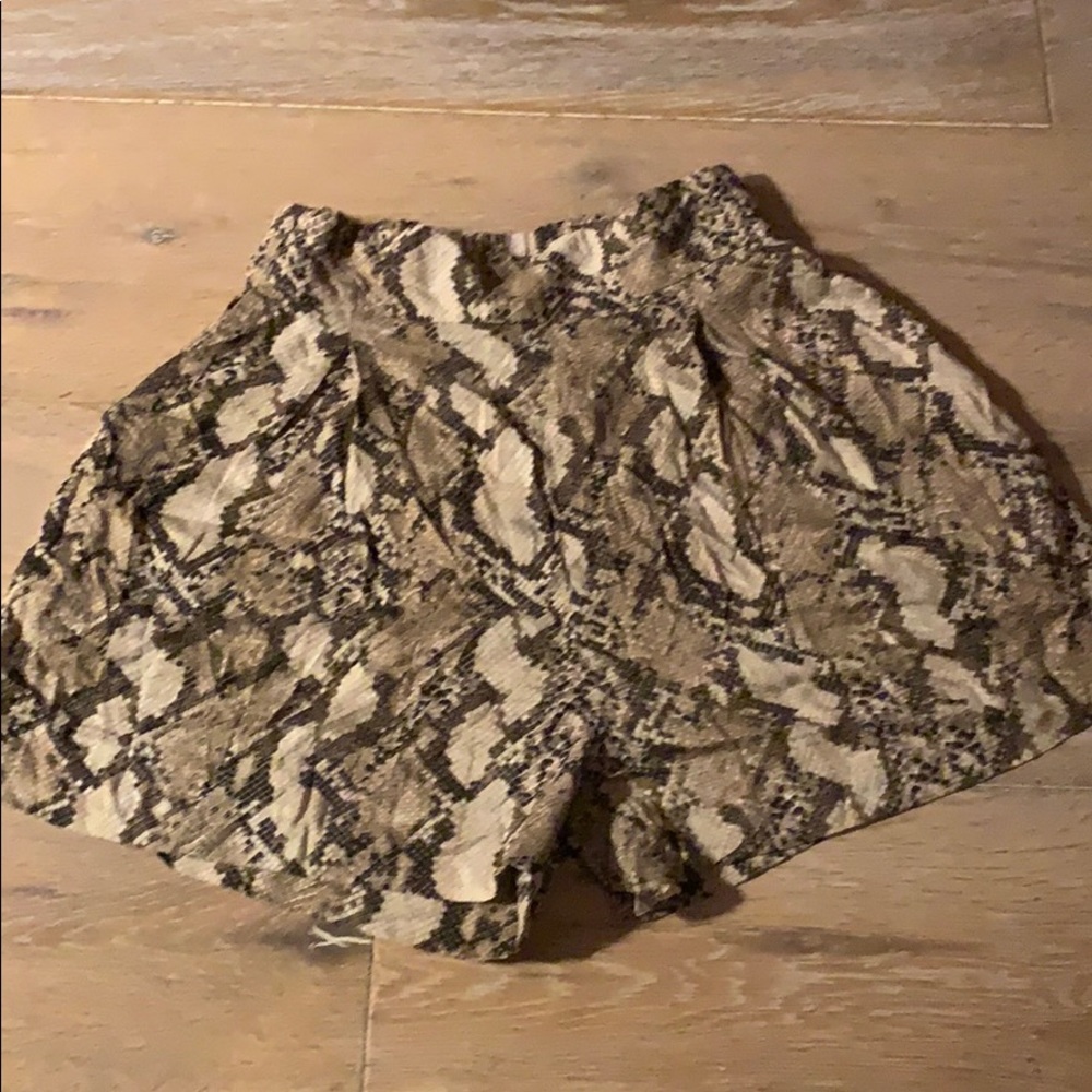 Snakeskin shorts